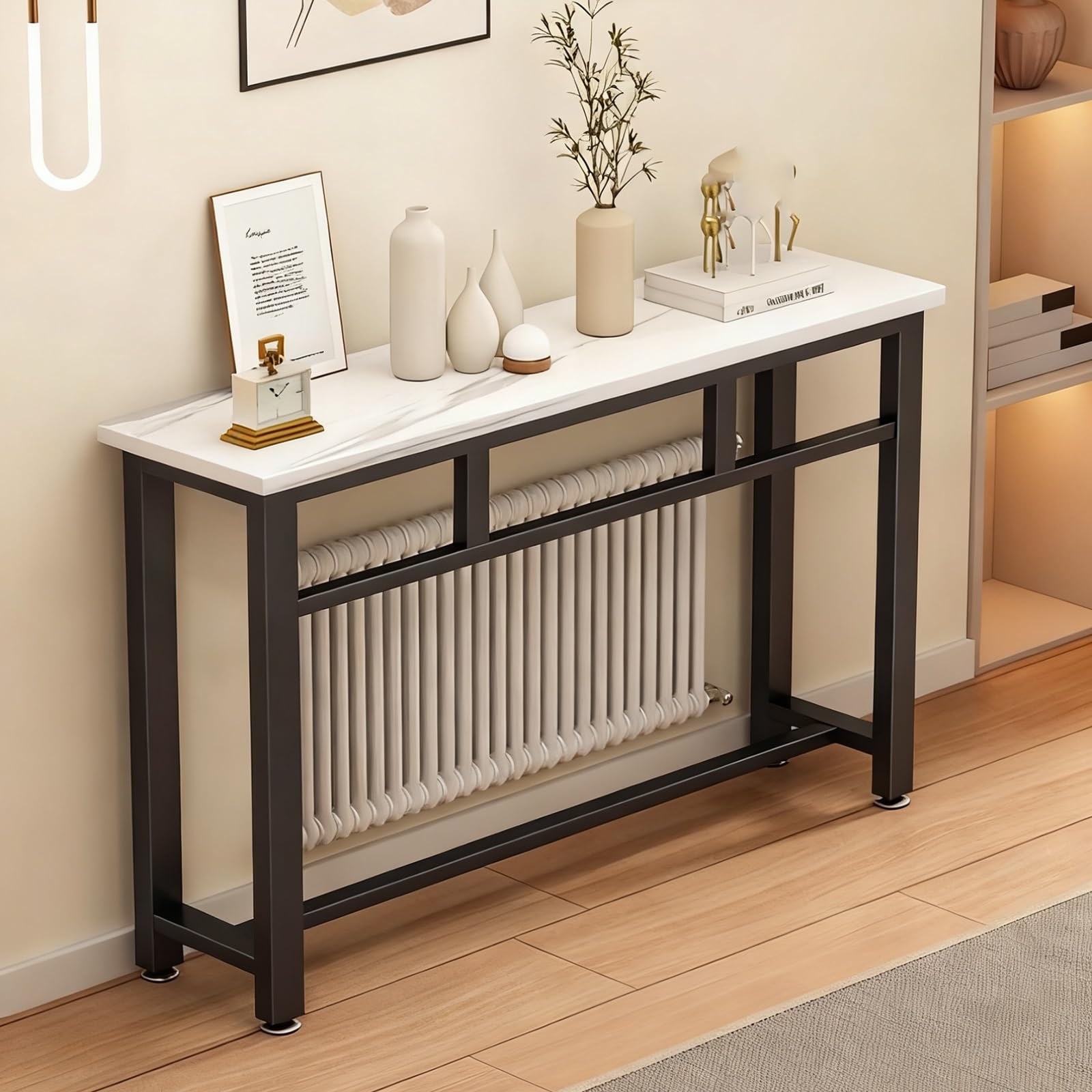 JNTFNE Over Radiator Shelf - Modern Narrow Floating Table for Hallway or Foyer Stylish Home Décor Solution