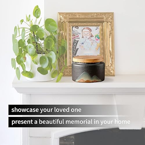 Miniatura 10 de NS Online Urnas pequeñas de recuerdo naranjas para cenizas humanas  Bonita urna pequeña de cerámica para compartir, honra a tu ser querido perdido