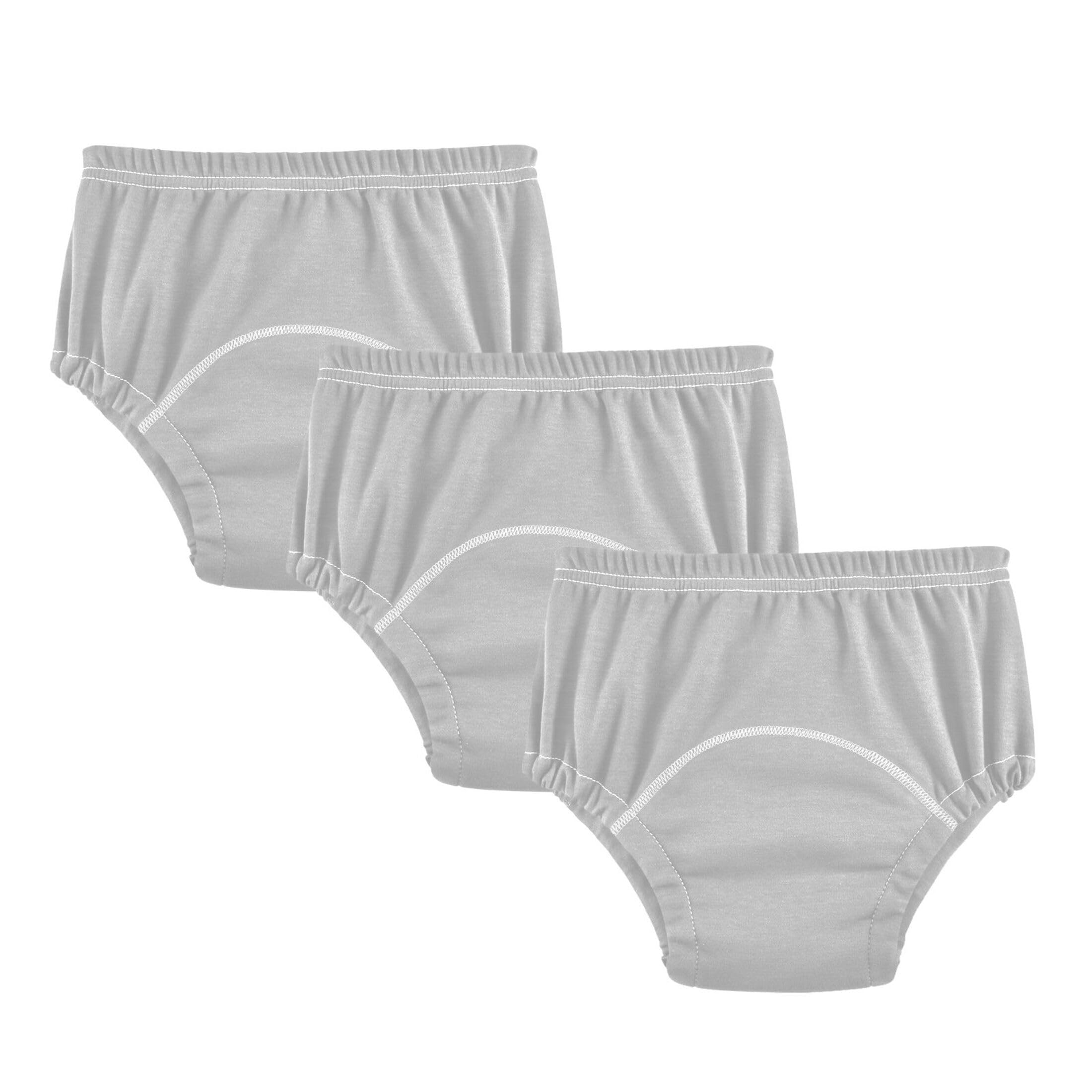 Foiosoh Baby Infant 3 Packs Potty Training Underwear Pants Absorb Water Sleep Boxer Briefs Underwear for Boys Girls Gray Color