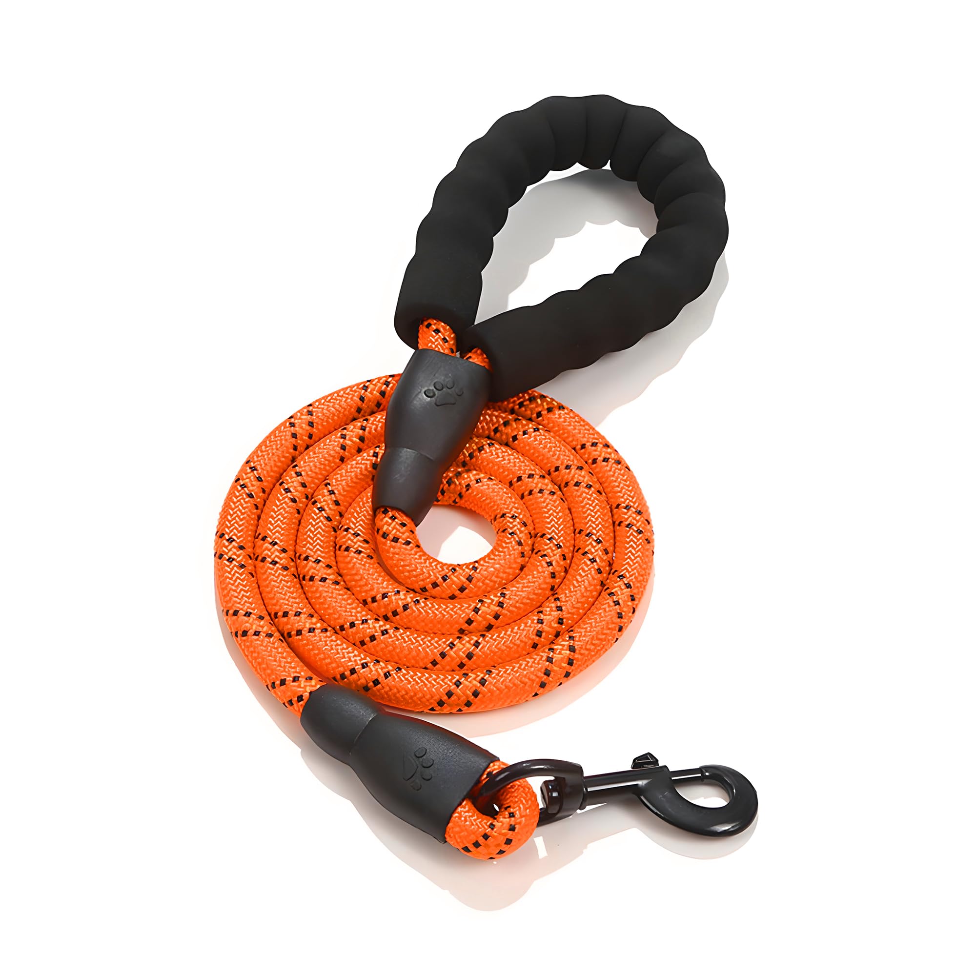 fafaLi Dog Leash 1.8 meter 6ft with Soft Padded Handle Thick Durable Reflective (Orange)