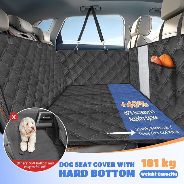 Foto 2 de 7 de Nobleza - Extensor Asiento Perro 164x131cm con Parte Inferior Dura Removable, Funda Coche Perro Impermeable…