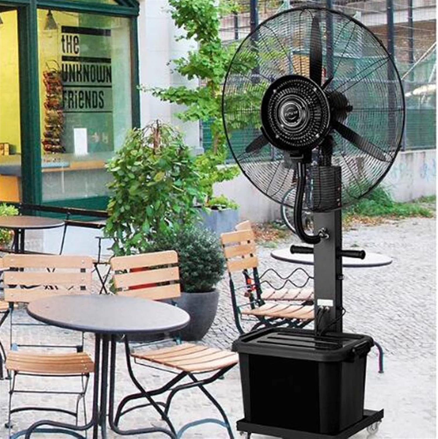 Misting Fan for Indoor & Outdoor Commercial Pedestal Floor Fan, Oscillating Cooling Mist Fan for Patio, Backyard, Garage, Gym, 25"x70", 29"x70" (Size : 29inch/380W)