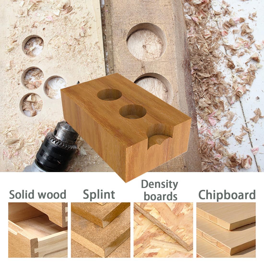 10 brocas Forstner, brocas Forstner con punta de carburo para madera dura, juego de sierra perforadora de madera, juego de herramientas de corte de bisagras para madera, plástico y madera