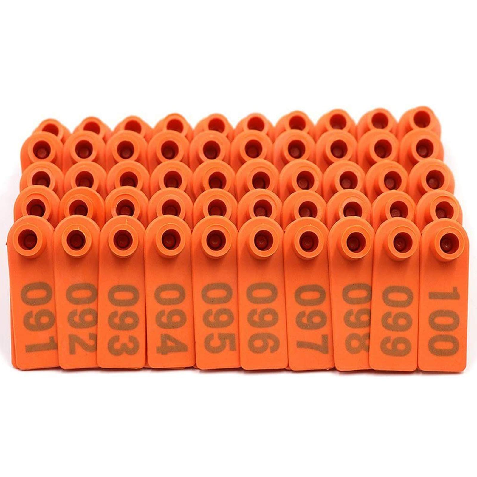 Buy Ear Tags for Sheep, 001100 Orange Goat Ear Tags Livestock