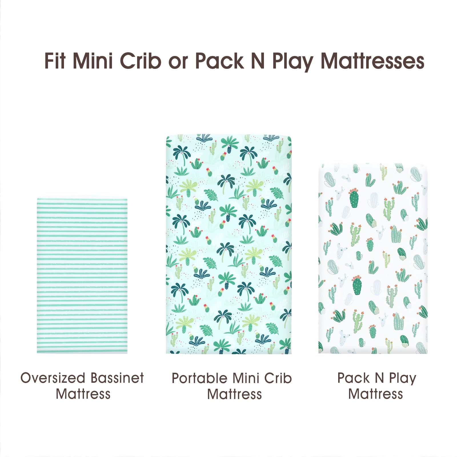 Newton Pack And Play Sheets PHF Pack Soft Mini Crib Sheets, Leaf