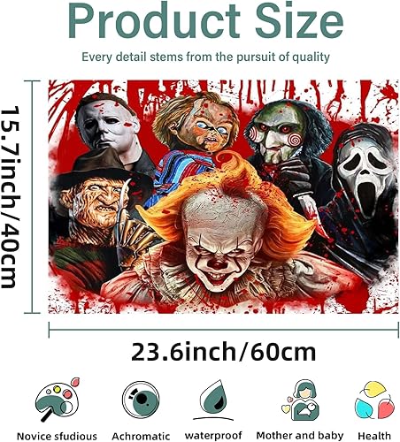 Miniatura 2 de Aestalrcus Pintura de terror de gran tamaño por números para adultos, 16 x 24 pulgadas, pintura de Halloween grande por número para adultos, kits de