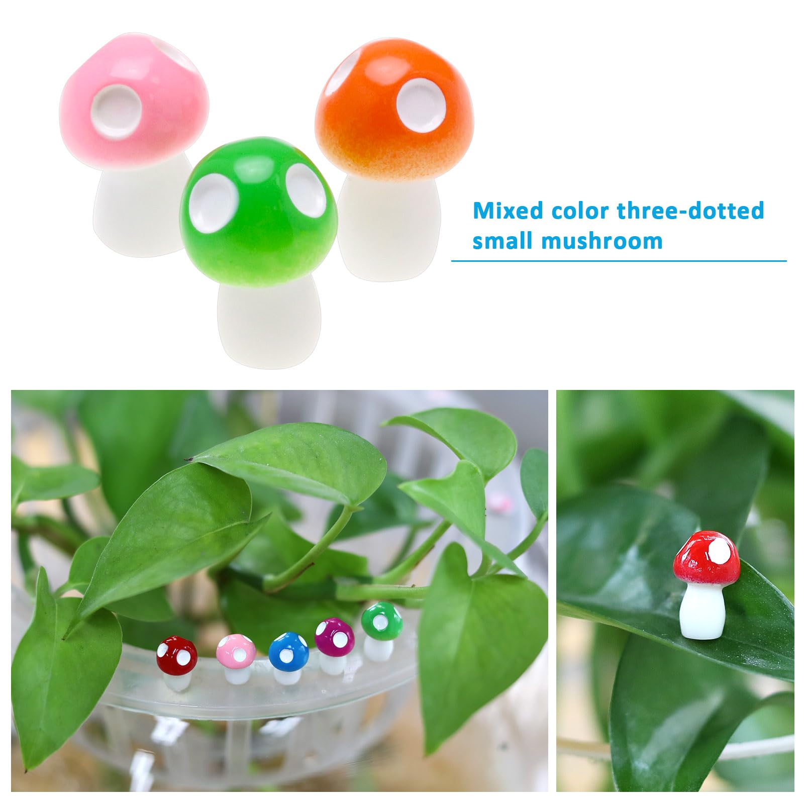 50 Stück Mini-Harzpilze Für Feengarten – Mehrfarbig, 1,3x0,8 Cm, Deko Für Pflanzen & Puppenhäuser