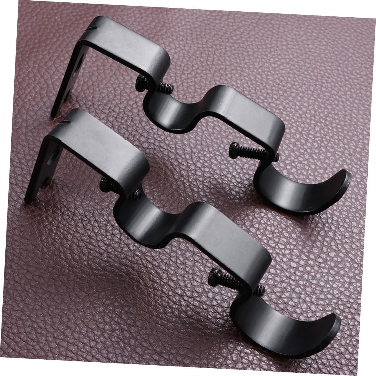 LIFKOME Djustable Iron Curtain Rod Holders Modern Wall Mount Brackets for Home Dec
