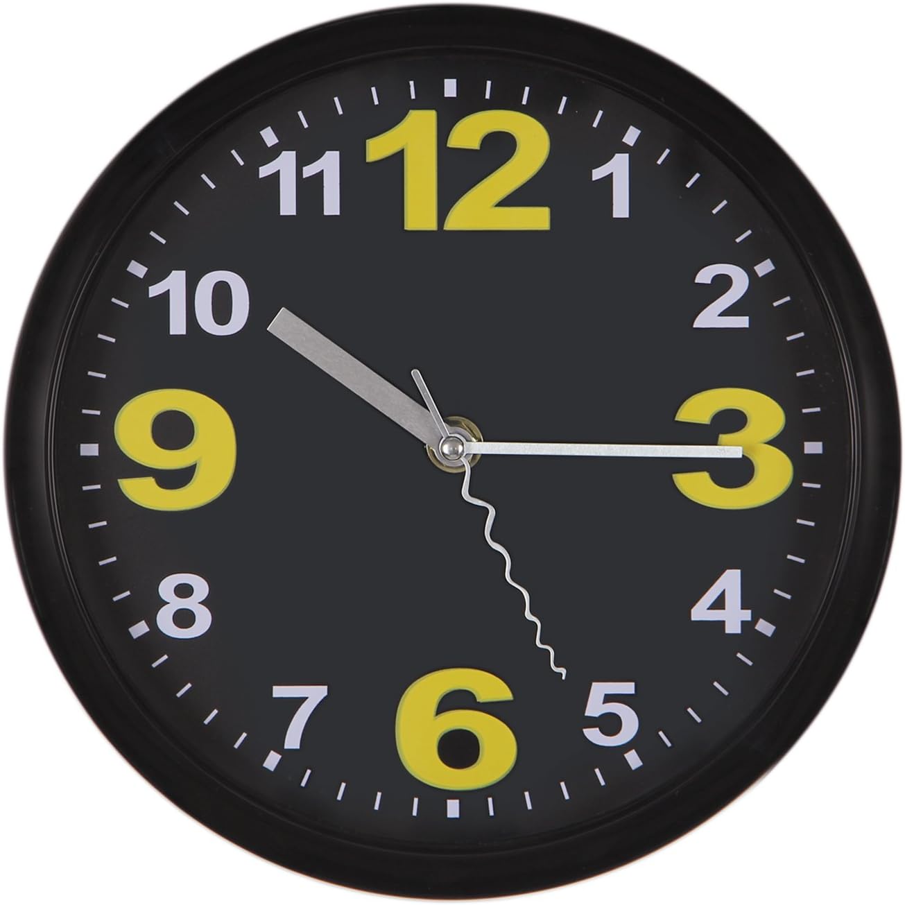 RUIFA Indoor Quiet 8-Inch Precedent Decorative Wall Clock with Arabic Numerals (Black)
