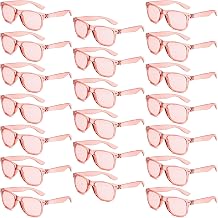 Pack of Neon Sunglasses Bulk for Adult Retro Clear Jelly Color Sunglasses UV400 Protection