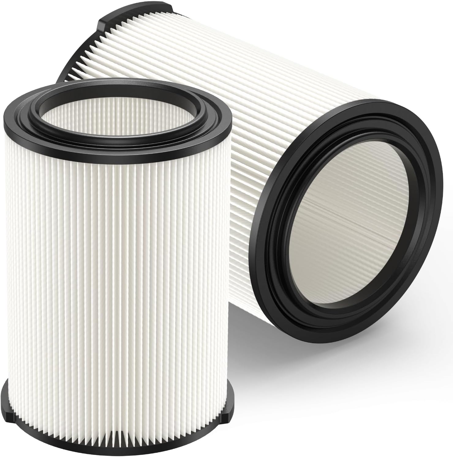 2-pack Standard Wet/dry Vac VF4000 Replacement Filter, Compatible with RIDGID Vacs 5-20 Gallons Vacuum Cleaner