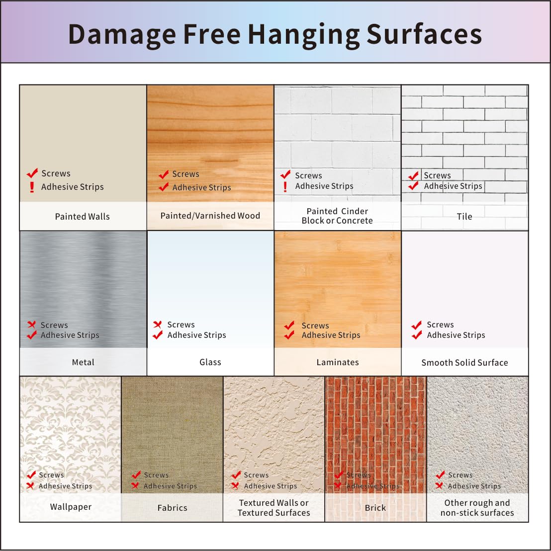 OrigoDeco vinyl record wall mount,6 Pack 12 inch iridescent acrylic vinyl wall mount,no wall damage shelf,floating shelves for vinyl records,Books,funko pop figures,nail polish (1.6)