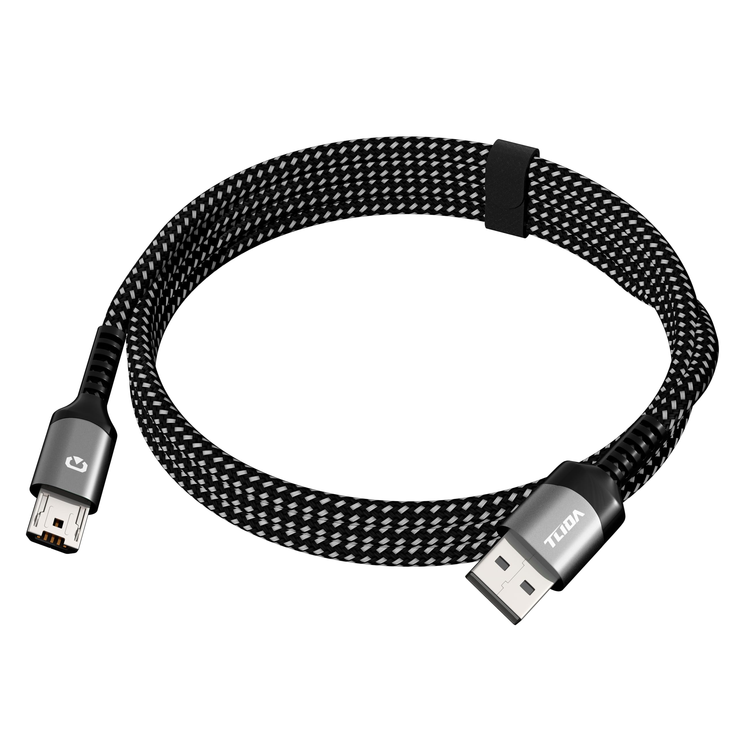 TLIDA Micro USB Charging Cable, 3.3ft Fast Charge Nylon Braided Android Charger Cord, Compatible with Samsung Galaxy S7/S6, LG, PS4 Controller, Kindle, Tablets – Black