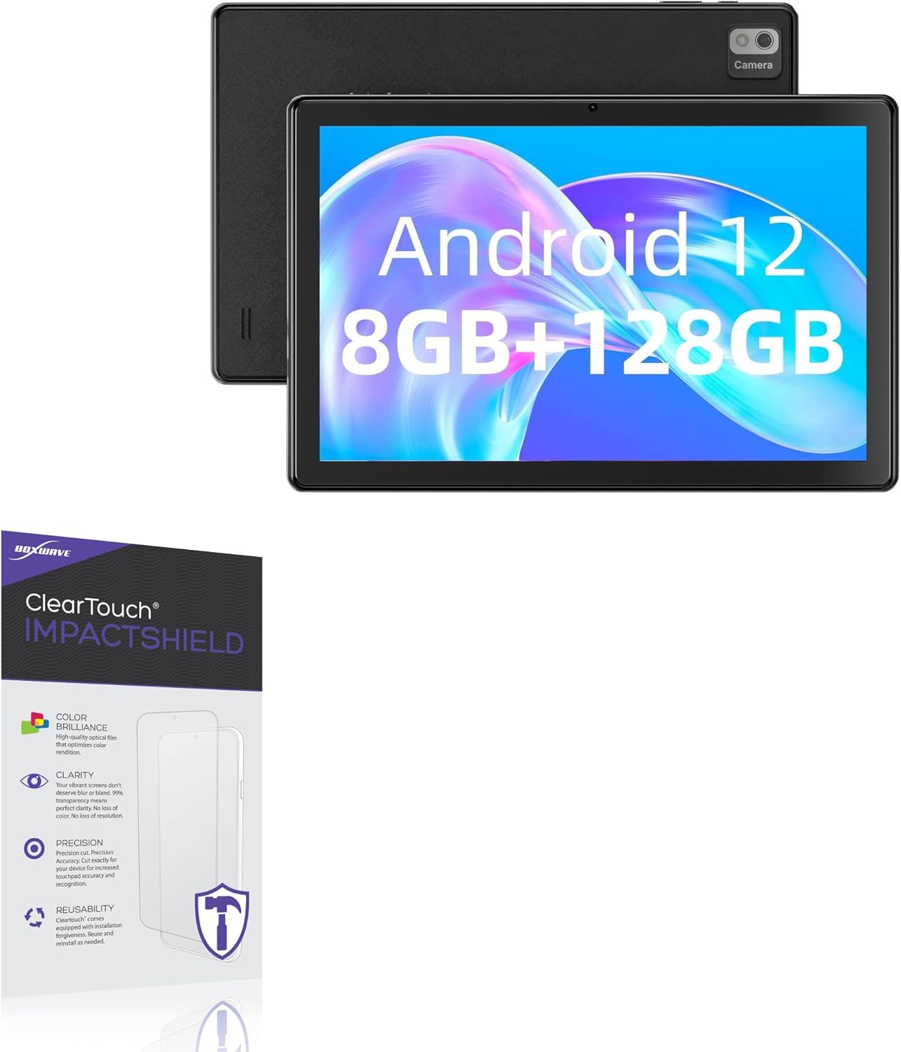 BoxWave Screen Protector Compatible with SGIN T10 Android 12 Tablet (10 in) - ClearTouch ImpactShield (2-Pack), Impenetrable Screen Protector Flexible Film