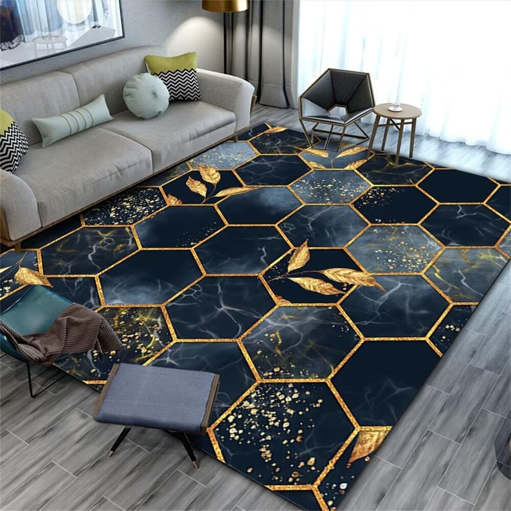 Tapis enfant chambre garcon bleu lavable pour en finir avec les taches au sol