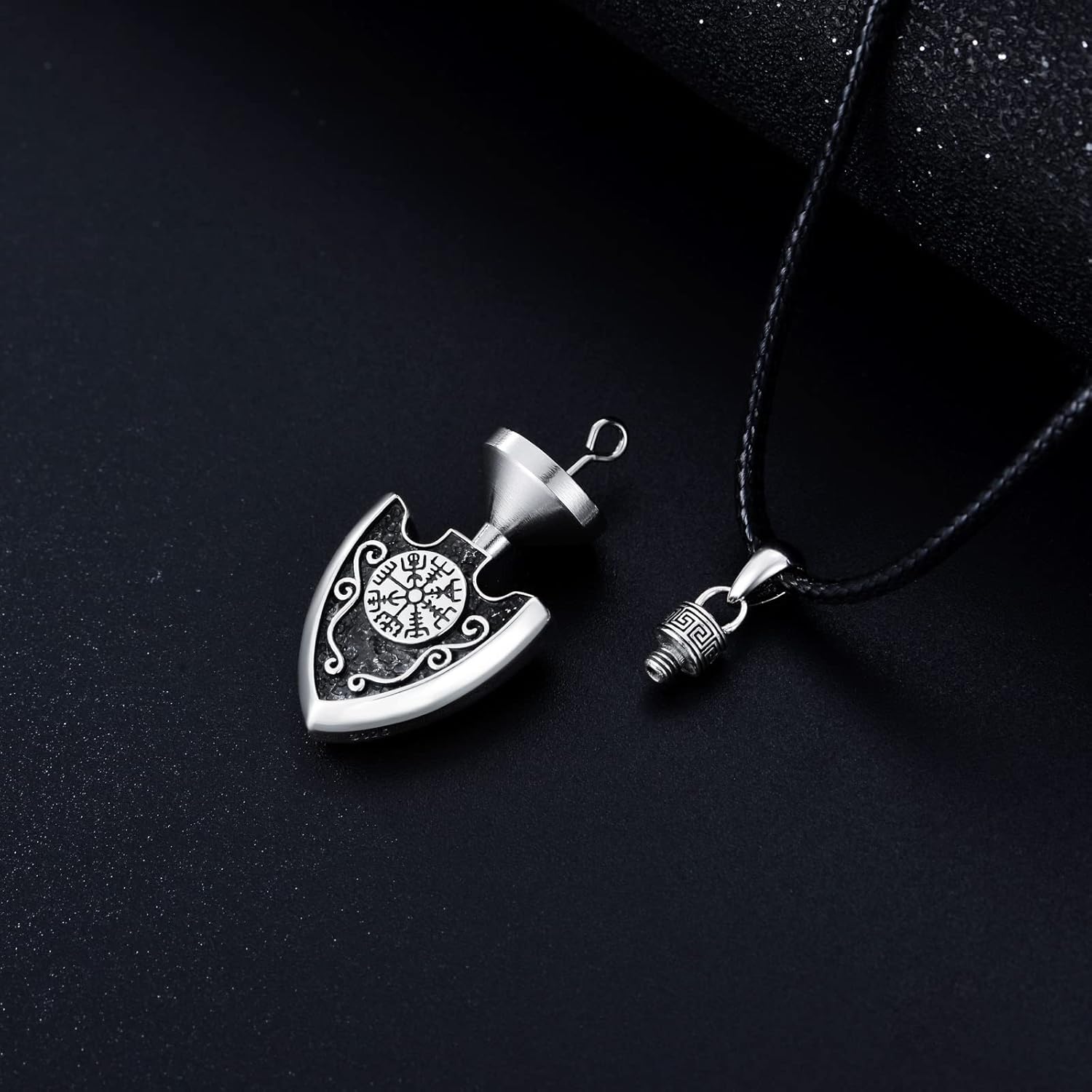 VONALA Sterling Silver Urn Necklace for Ashes Elephant/Owl/Tree of Life/Arrowhead Pendant Necklace Cremation Jewelry Memorial Bereavement Keepsakes Gifts for Men Women - Image 3