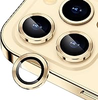 Vista 45 de Xfilm Protector de lente de cámara para iPhone 15 Pro/iPhone 15 Pro Max, anillo de diamante de metal individual brillante, dureza 9H, protector a