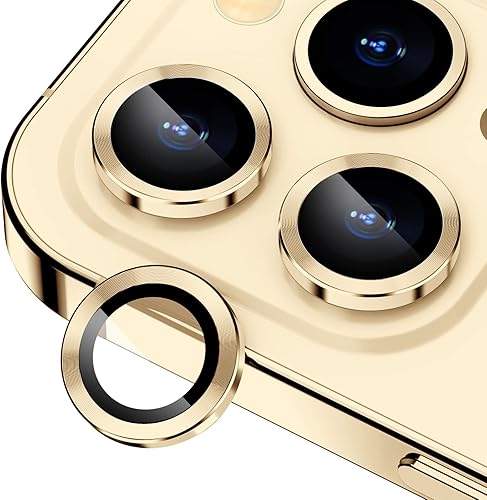Miniatura 153 de Xfilm Protector de lente de cámara Bling para iPhone 14 Pro/14 Pro Max, dureza 9H a prueba de rayones, protector de anillo individual de metal
