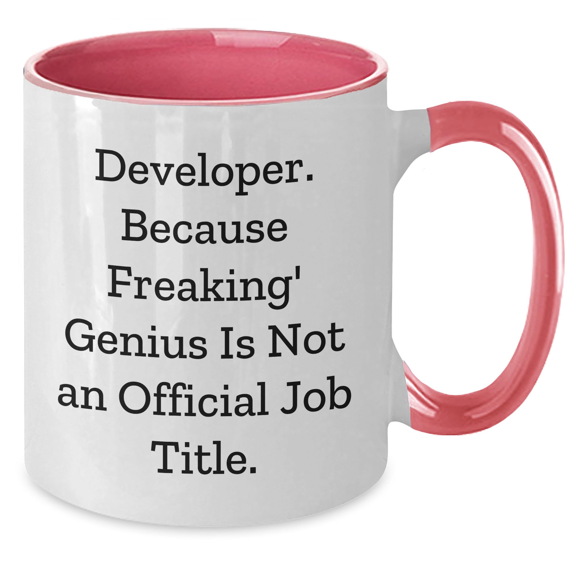 Developer Gifts from Friends - Funny Two Tone Coffee Mug, Birthday Unique Gifts for Developer, Gift for Developer, Developer Mug, Developer Lover, Genius at Work