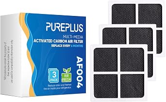 PUREPLUS LT120F استبدال فلتر الهواء المبرد لـ LG LT120F ، Kenmore Elite 469918 ، 9918 ، ADQ73214402 ، ADQ73214403 ، ADQ73214404 ، ADQ7334008 ، 3PACK ، الأبعاد 3;
