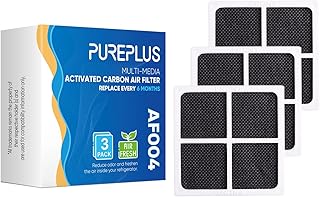 PUREPLUS LT120F Refrigerator Air Filter Replacement for LG LT120F, Kenmore Elite 469918, 9918, ADQ73214402, ADQ73214403, ADQ73214404, ADQ73334008, 3PACK, Dimensions 3.23" X 3.23"