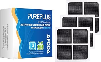 PUREPLUS LT120F Refrigerator Air Filter Replacement for LG LT120F, Kenmore Elite 469918, 9918, ADQ73214402, ADQ73214403, ADQ73214404, ADQ73334008, 3PACK, Dimensions 3.23" X 3.23"