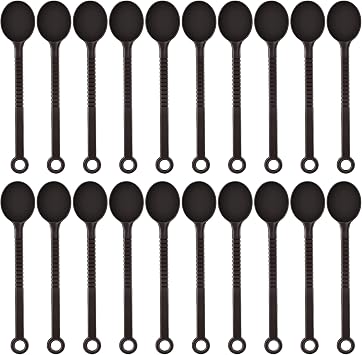 20 Pieces 10G Measuring Spoons Plastic Coffee Spoon Scoop Kitchen Baking Tools with Long Handle for Fruit/Coffee Powder, Coffee Bean, Honey, Ingredients