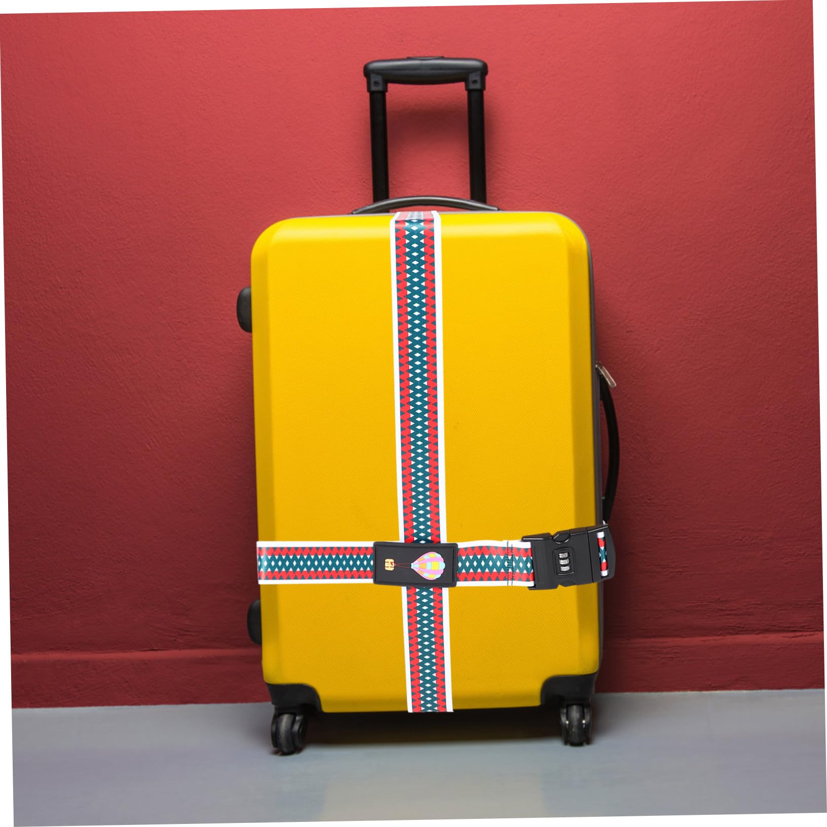 FRCOLOR 3 Stück Verstellbarer Koffergurt mit Doppelzahlenschloss Kreuz-packgurt aus Robustem Polyester Cartoon-Motiv Gepäckband für Sichere Reise für Koffer Reisegepäck Business und