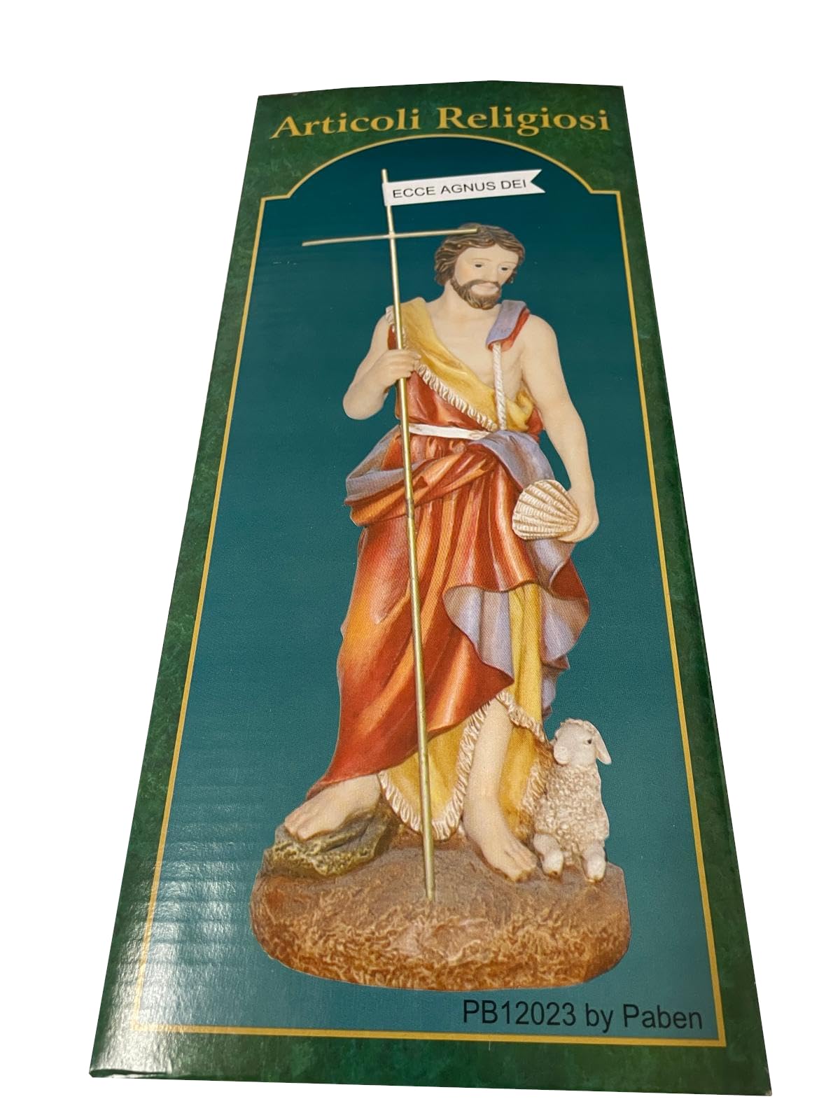 PABEN Statua San Giovanni Battista 30.5 cm in Resina Articoli Religiosi