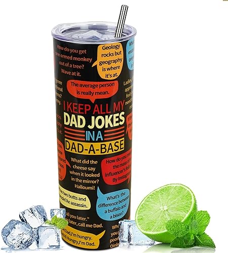 Miniatura 2 de Yuzlin Vaso de acero inoxidable con aislamiento para papá, vaso delgado de 20 onzas, regalo para papá, regalos de cumpleaños para papá de hija,