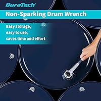 Vista 8 de DURATECH Aluminum Drum Wrench, 3-in-1 Bung Wrench, Barrel Opener Tool for Opening 10 15 20 30 55 Gallon Drum, Fits 2" and 3/4" Plastic Bung Cap