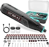 XSSIVE Mini Cordless Rotary Tool Kit – 4V Rechargeable Multi-Purpose Tool with 101 Accessories, 5-Speed Settings, Ideal for Sanding, Polishing, Drilling, Engraving & DIY Craft Projects - 1