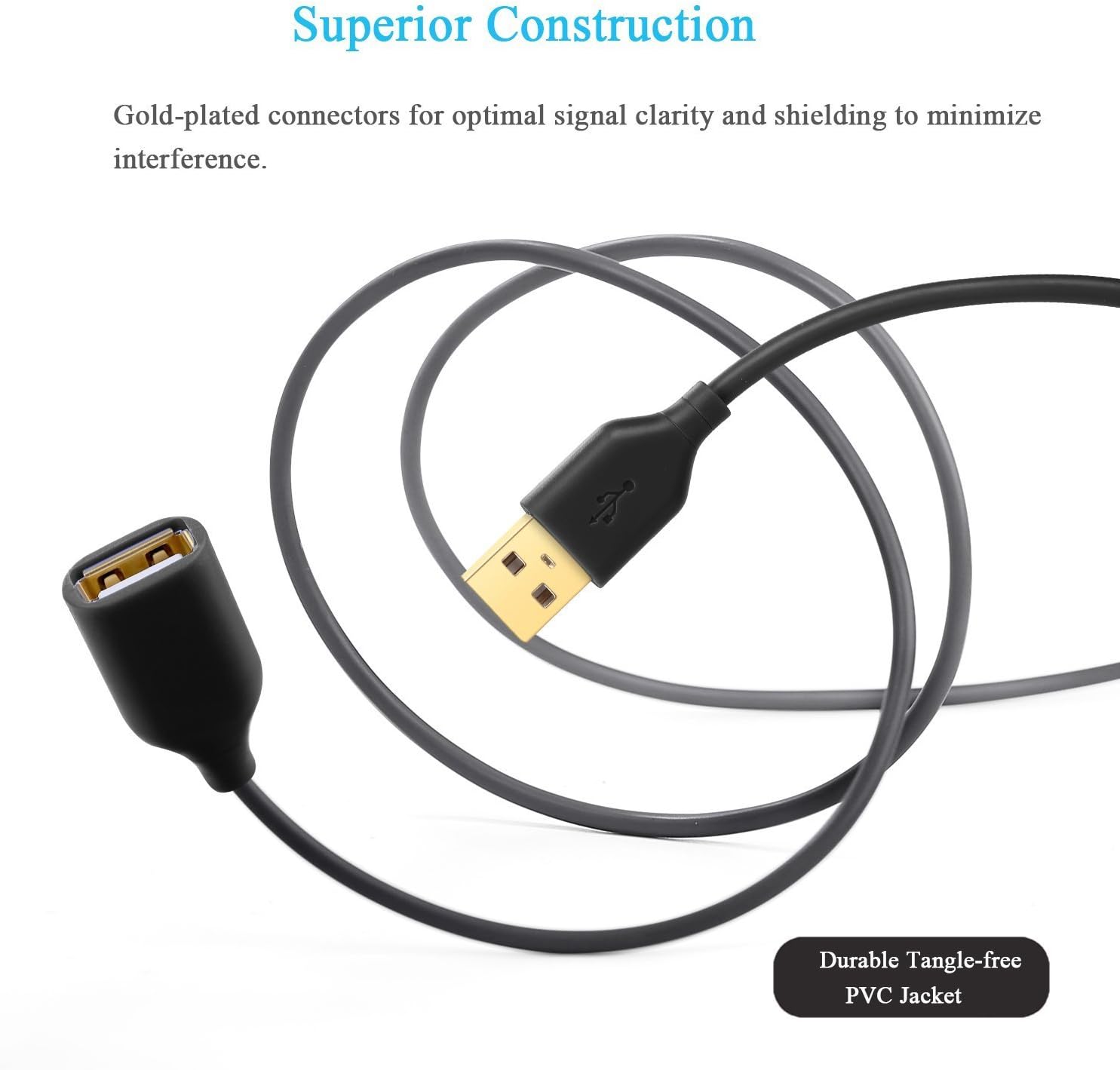 Tор Brаndѕ Besgoods 4-Pack - Durable 6ft/2m USB 2.0 Extension Cable A Male to A Female Cable Extender Cord for Keyboard, Mouse, Printer - Black Bеѕt Dеаl Chеар 🛒 Besgoods 4-Pack - Durable 6ft/2m USB 2.0 Extension Cable A Male to A Female Cable Extender Cord for Keyboard, Mouse, Printer - Black