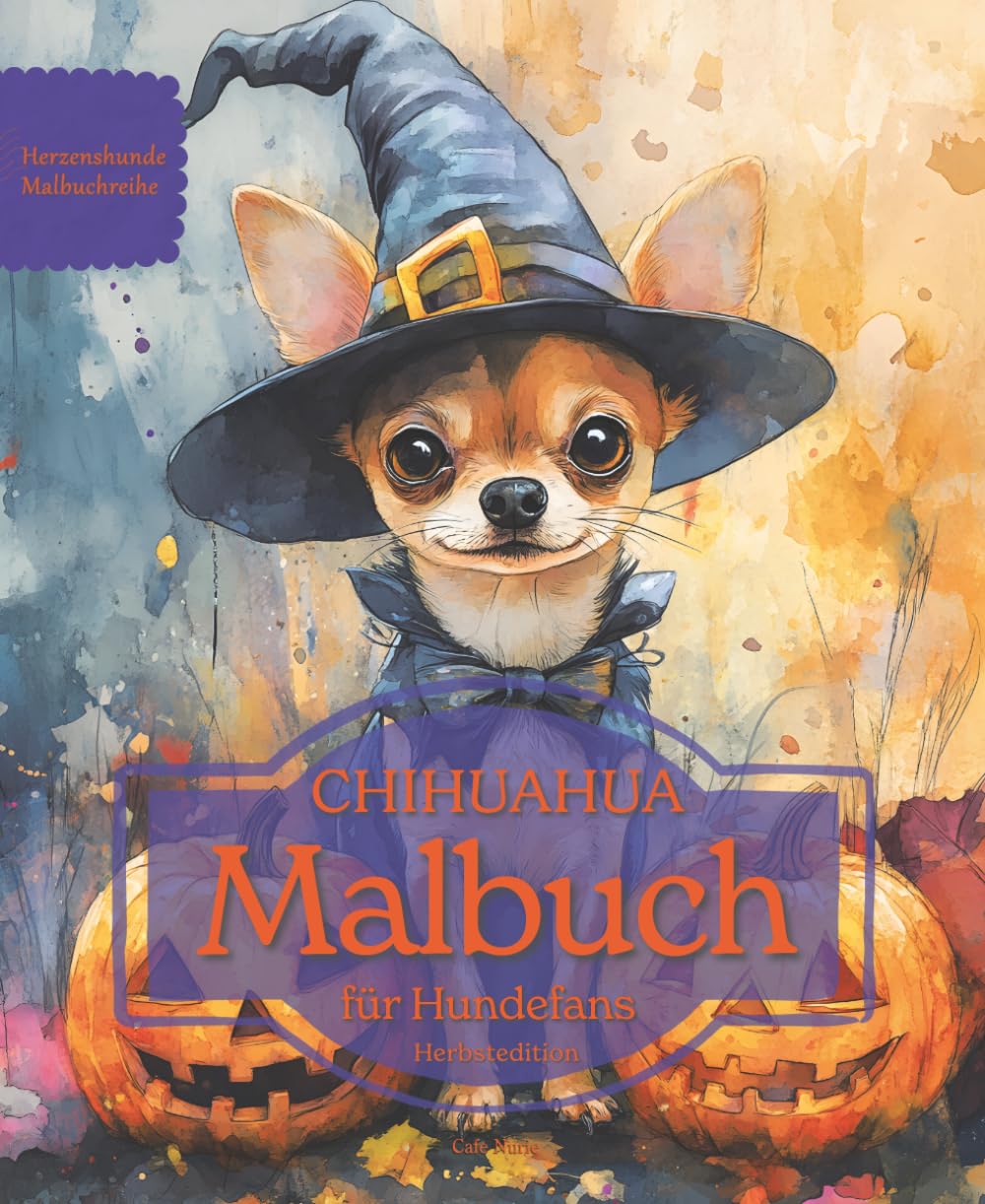 CHIHUAHUA: Malbuch für Hundefans – Herbstedition mit wunderschönen Herbstmotiven zur Entspannung und kreativen Auszeit (Herzenshunde-Malbuchreihe)