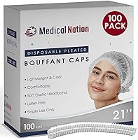 Vista 11 de Red para el cabello, redes plisadas desechables Negro, 100 unidades Redes de pelo para servicio de alimentos, uso médico, redes para el cabello