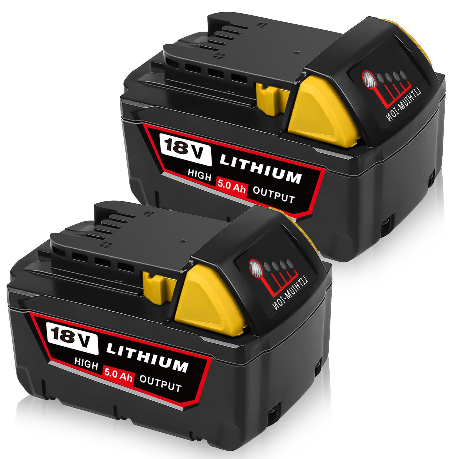 2packs Replacement 0ah For Milwaukee M18 Battery For Milwaukee