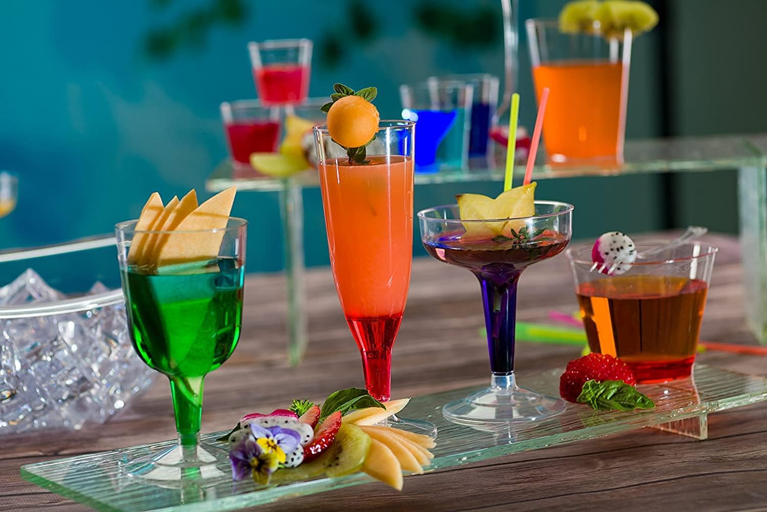 Hanna K. Signature Hard Plastic Tumblers 9 oz. Party Cups/Old Fashioned Glass, 600 Count Drinking Glasses, Crystal Clear