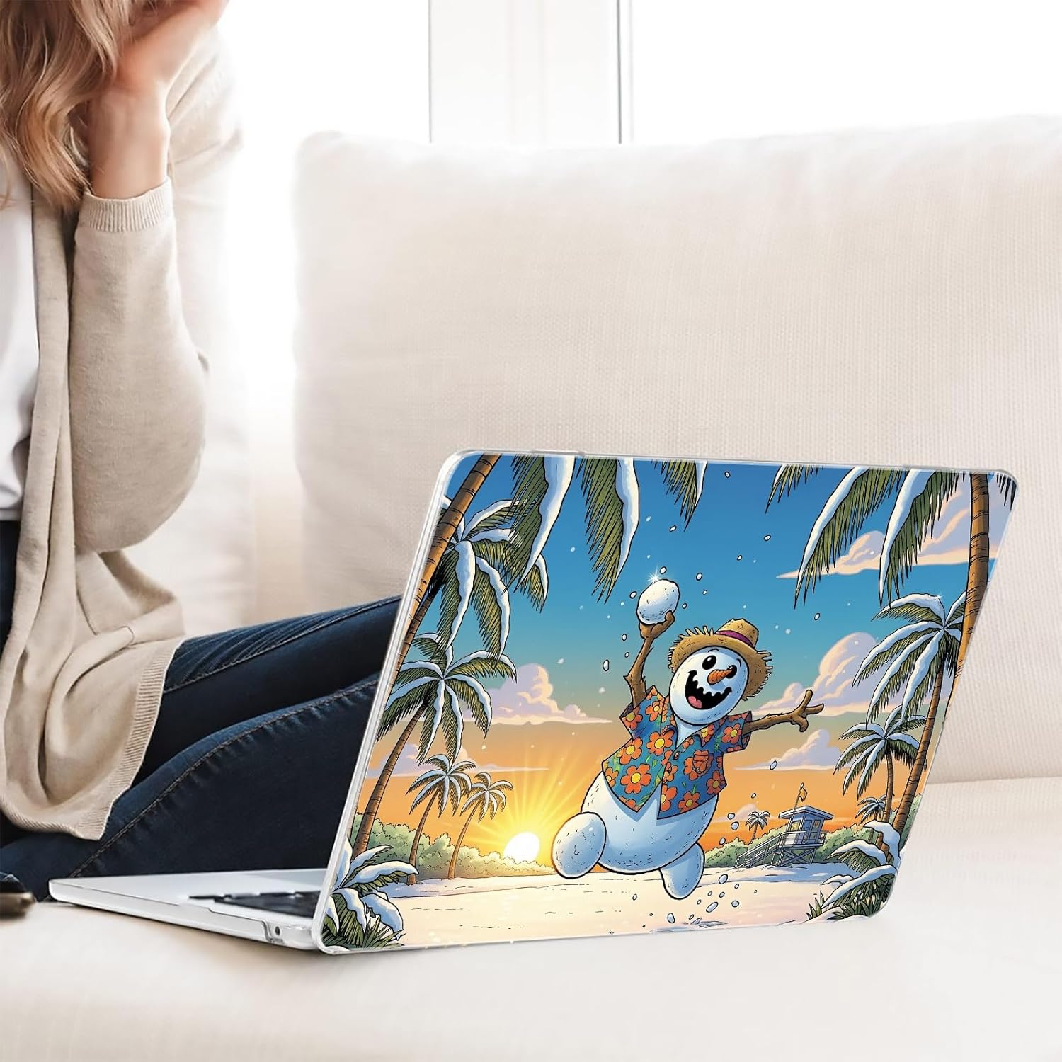 Compatible with MacBook Pro 16-inch, Hard Shell Case with Keyboard Cover and Screen Protector (A2485, M1 / A2780 M2 / A2991 M3 / A3403 A3186 M4, 2021-2025 Release) - Snowman MC21819