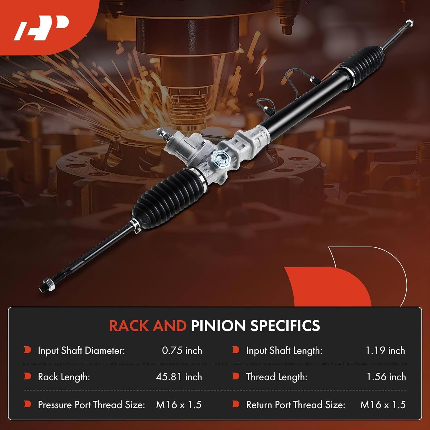A-Premium - Hydraulic Power Steering Rack and Pinion Compatible with Kia Rio 2001 2002 2003 2004 2005, Replace# KDX5332240A