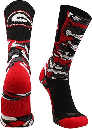 Miniatura 15 de TCK NCAA Woodland Camo Crew Socks – Officially Licensed Collegiate Fan Gear – Durable Cushioned Moisture Wicking Socks