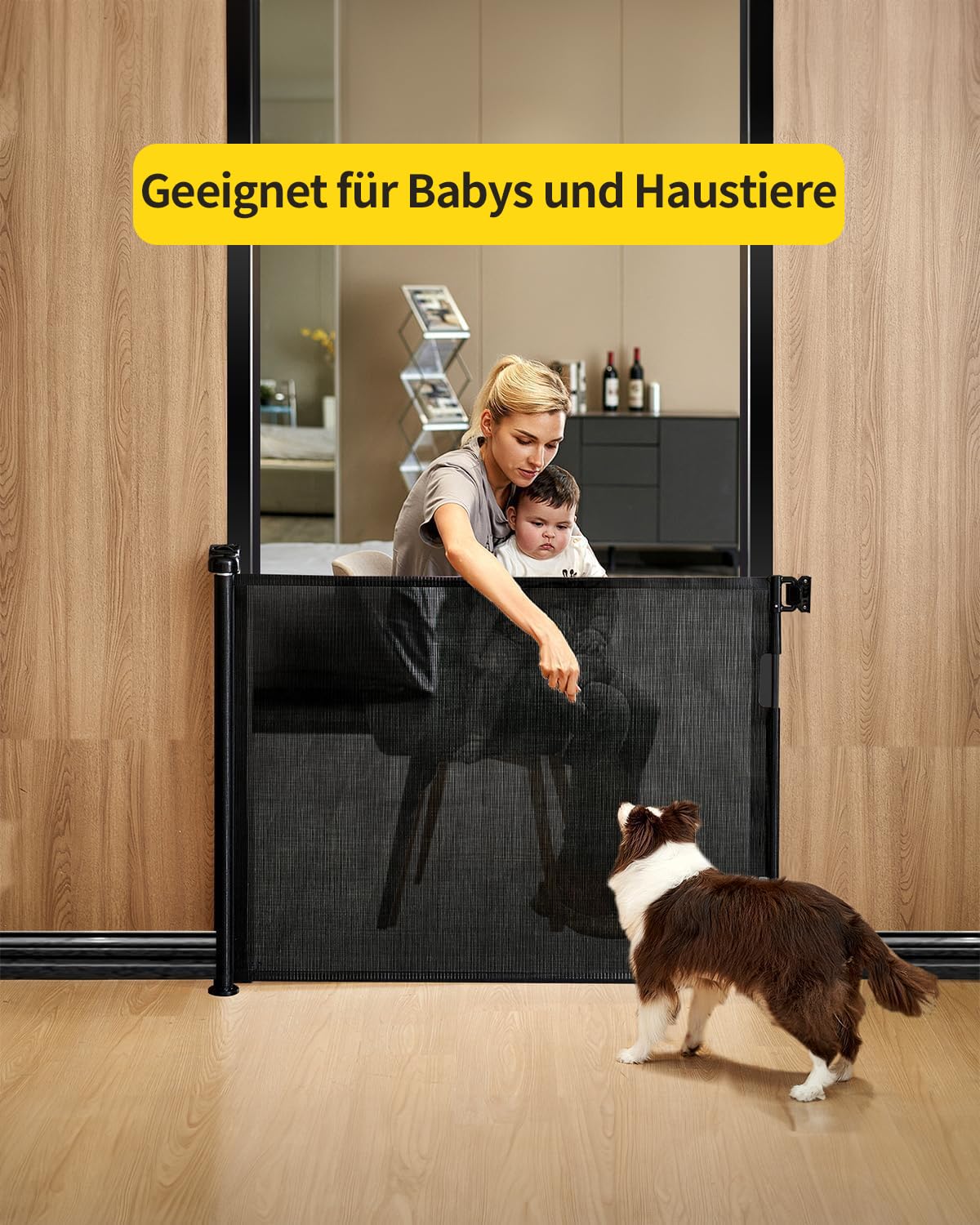 2 unidades de rejilla de protección para escaleras, extensible, 0-140 cm, para bebé, color negro