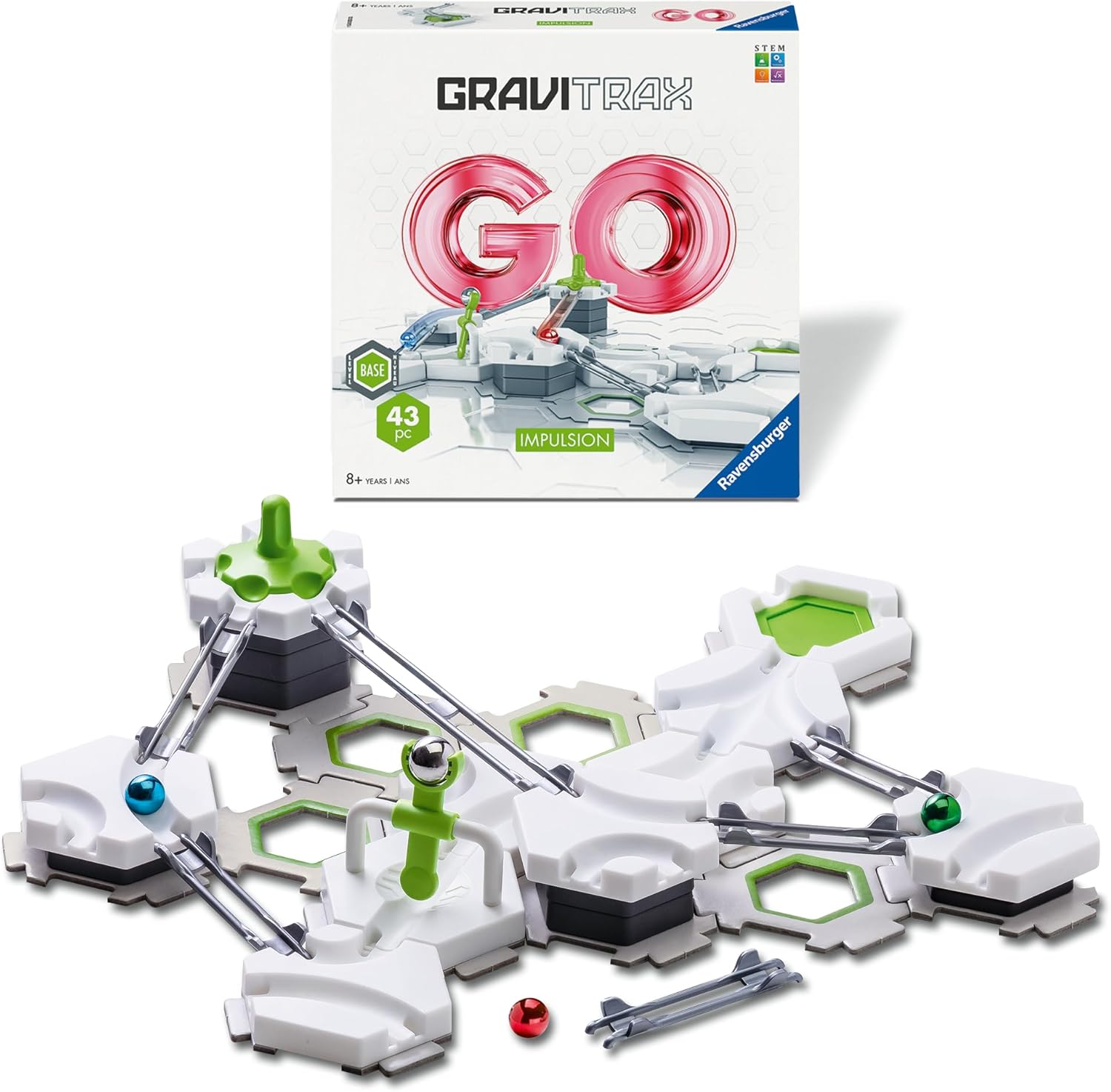 Ravensburger GraviTrax GO Impulsion - Gravity & Magnetic Marble Run System - STEM Building & Engineering Toy - Critical Thinking & Problem‑Solving - Ages 8+