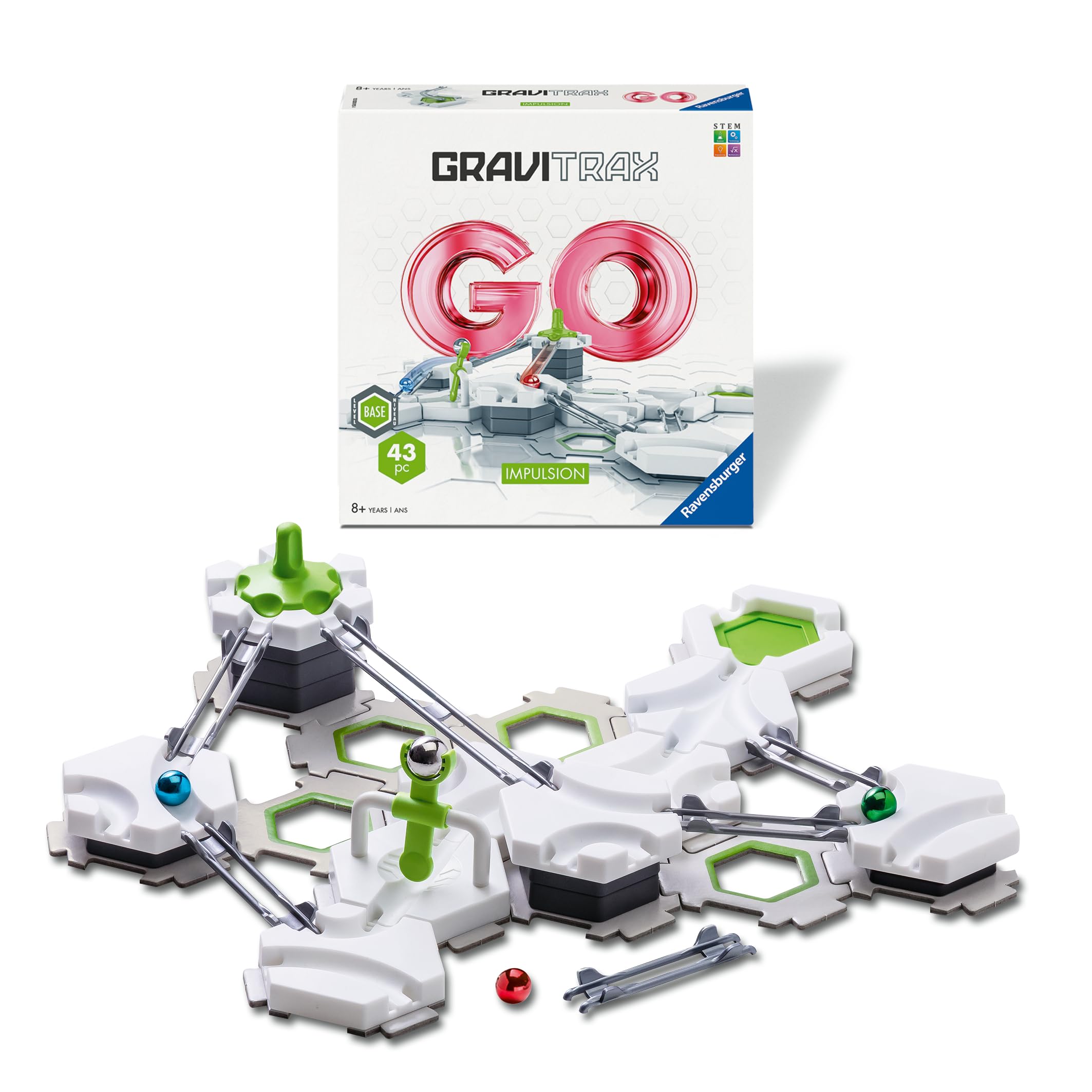 Ravensburger GraviTrax GO Impulsion - Flexible Marble Run Starter-Sets STEM and Construction Toy for Kids Age 8 Years Up