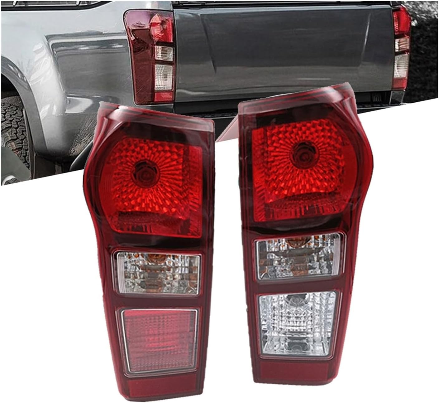 Automobile Tail Lamp fog light Bulbs LED Compatible With Isuzu DMax D-Max 2012-2019 Car Accessories Turn signal Brake Stop Rear Lights(1 pc Left)