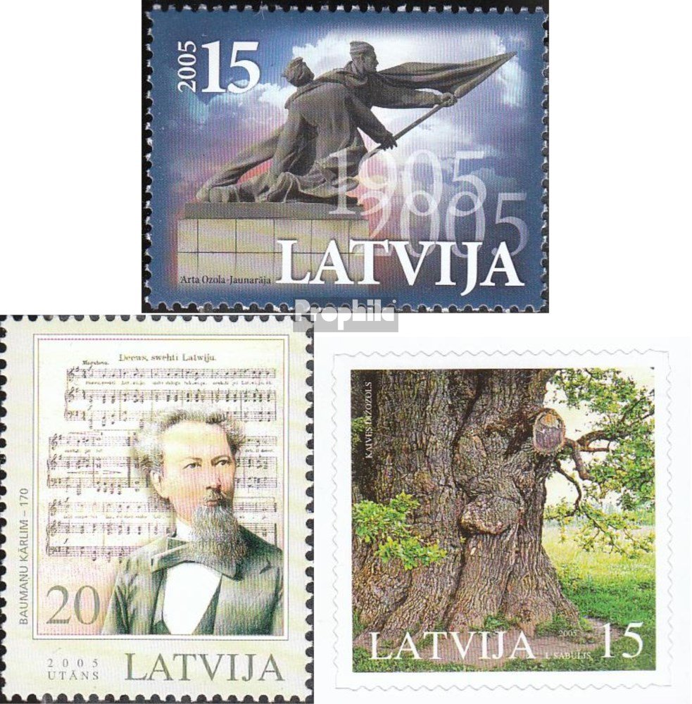 Latvia 627,637,638 (complete.issue.) unmounted mint/never hinged ** MNH 2005 Revolution, Baumanis, oak of Kai (Stamps for collectors)