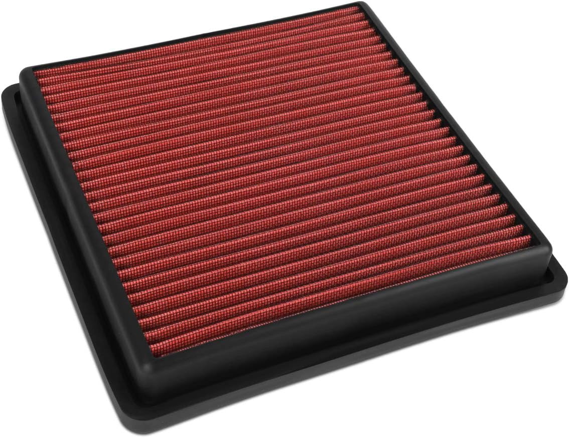 DNA Motoring AFPN-221-RD Clean Air Washable Drop In Panel Air Filter Enhance Engine Performance Power & Acceleration Improve [Compatible with 2016-2020 Buick Envision 2.0L Turbo 2.5L]