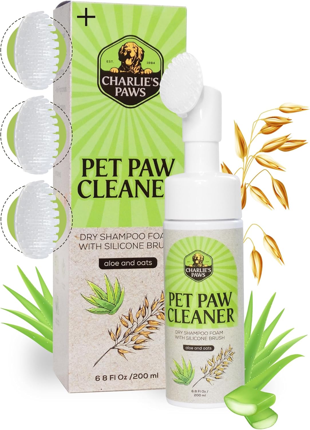 Paw Cleaner NoRinse Foaming Cleanser Waterless Foam Dogs