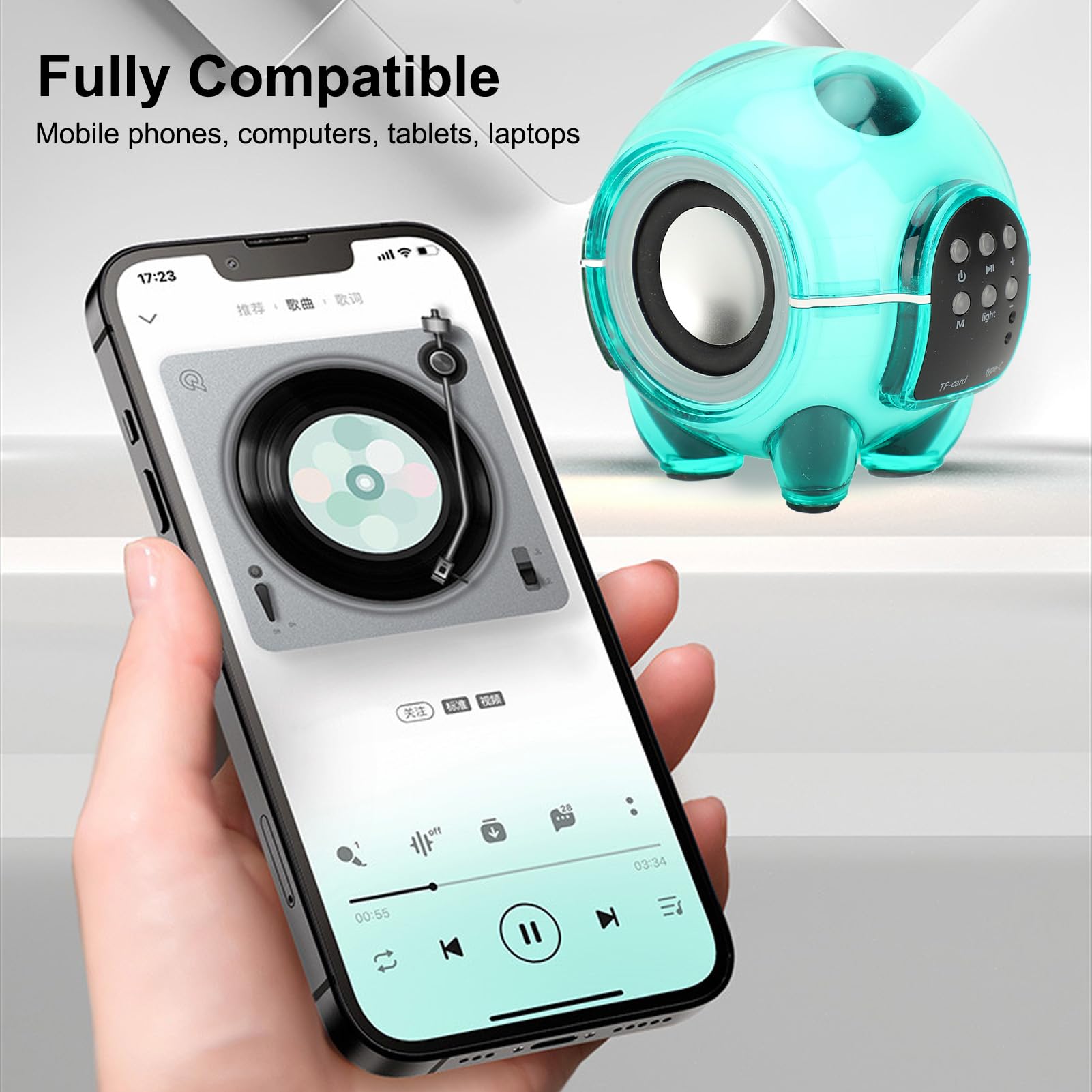 Cuifati Mini Speaker, 5.2 Portatile Altoparlante Wireless con RGB