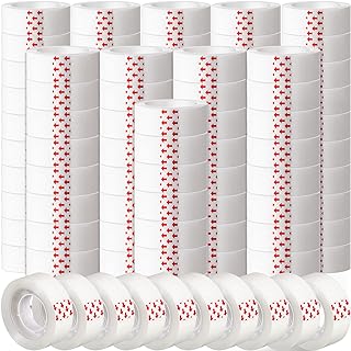 Yahenda Invisible Tapes, 96 Rolls 0.75x1000 Inches Clear Matte Finish Tape Refill for Dispenser for Office Home School Use, Engineered for Repairing Correction and Labeling
