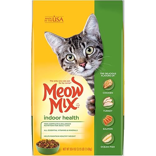 Meow Mix Indoor Formula Dry Cat Food, 3.15 Pound Bag (Pack of 4)